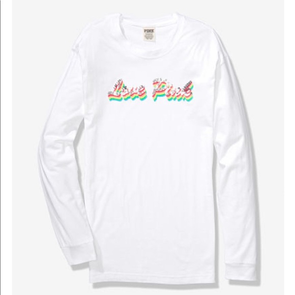 PINK Victoria's Secret Tops - Victoria’s Secret pink bling campus crew
